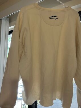 Vintage Slazenger Cream Scoop-Neck Women's Sweater
